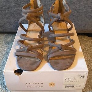 LC Lauren Conrad Brown Strappy Sandals